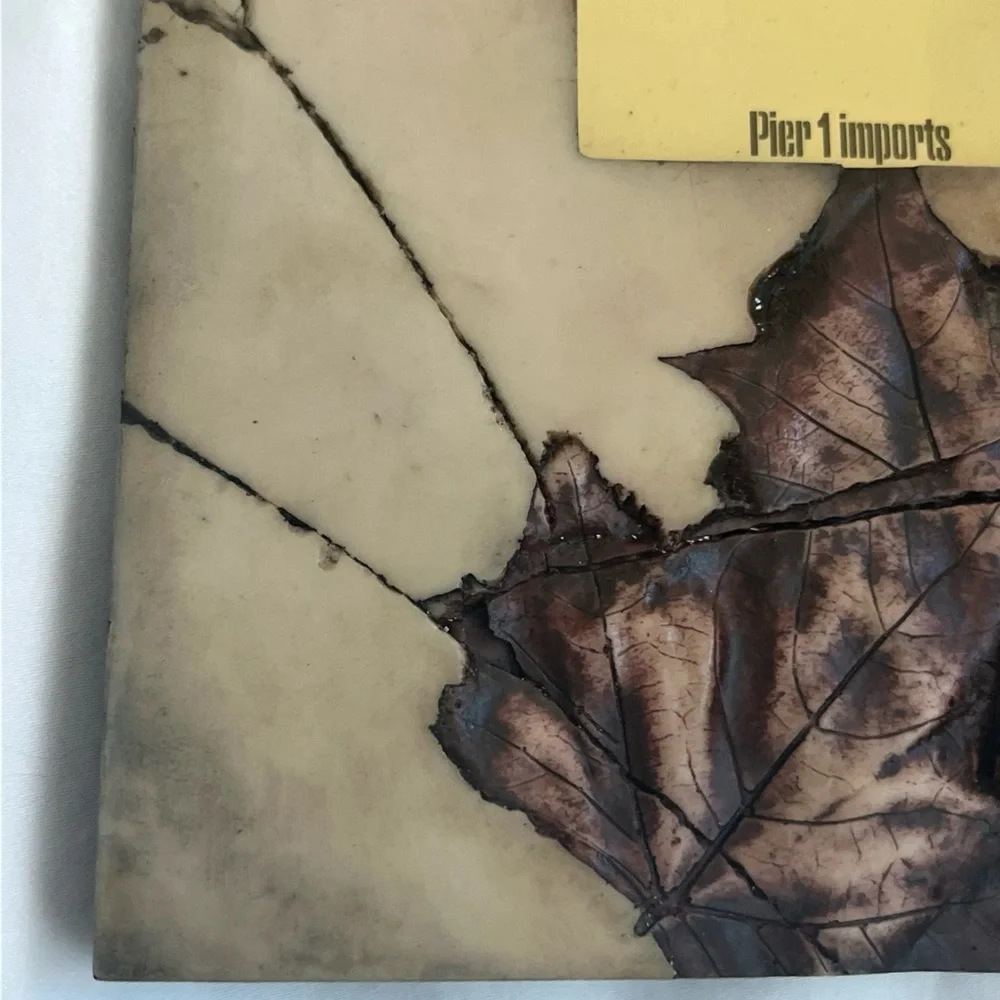 Pier 1 Imports Picture Frame Pressed Leaves Marble Look Background